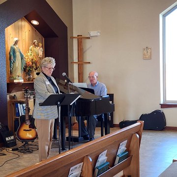 20241019 103309 NPM 4 Fall Meeting phtg Bonnie Josten Reading Session #1 Jackie Schnittgrund, accomp Barry Furze