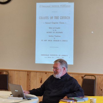 20241019 104038 NPM 4 Fall Meeting phtg Bonnie Josten Fr Timothy Castor Chant
