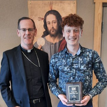 20241019 134025 NPM 4 Fall Meeting Awards phtg Carman Timmerman Ky Gerlick, Emerging Music Minister (Youth)